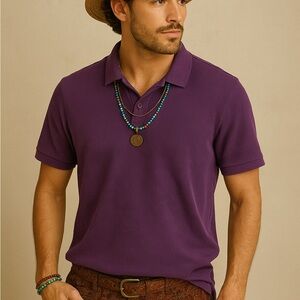 Rails Purple Polo Shirt Classic Knit Short Sleeves